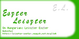 eszter leiszter business card